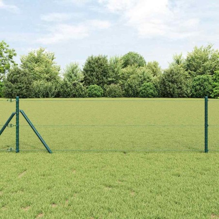 vidaXL Recinzione Esagonale Verde 0.5x100 m in Acciaio di