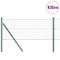 vidaXL Recinzione Esagonale Verde 0.6x100 m in Acciaio di
