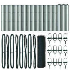 vidaXL Recinzione Esagonale Verde 0,8x100 m in Acciaio