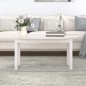 Tavolino da Salotto Bianco 110x55x45 cm Legno Massello di Pino Tavolino da Salotto Bianco 110x55x45 cm Legno Massello di Pino