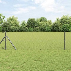 vidaXL Recinzione Esagonale Grigia 0,6 x 10 m in Acciaio