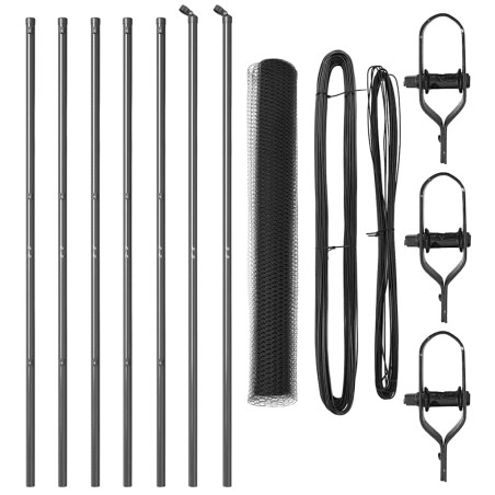 Recinzione Esagonale vidaXL Grigia 1x10 m Acciaio
