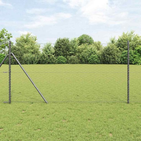 vidaXL Recinzione Esagonale Grigia 1x10 m in Acciaio
