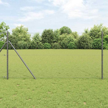 vidaXL Recinzione Esagonale Grigia 1,2 x 10 m in Acciaio