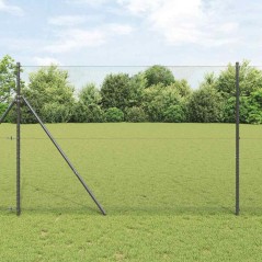 vidaXL Recinzione Esagonale Grigia 1,6 x 10 m in Acciaio