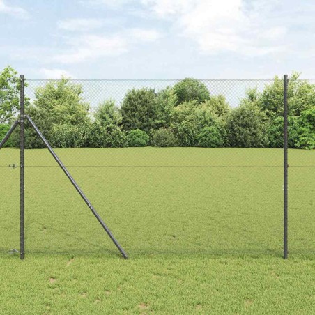 vidaXL Recinzione Esagonale Grigia 1,6 x 10 m in Acciaio