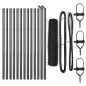 vidaXL Recinto esagonale grigio 0,4x25 m in acciaio vidaXL Recinto esagonale grigio 0,4x25 m in acciaio