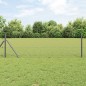 vidaXL Recinzione Esagonale con 7 Paletti 0,5x25 m Grigio in Acciaio