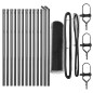 vidaXL Recinzione Esagonale in Rete di con 7 Post, 0,5x25 m, Acciaio Grigio