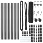 vidaXL Recinzione Esagonale con 7 Post 0,5x25 m in Grigio Acciaio