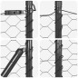 vidaXL Recinzione Esagonale con 7 Post 0,5x25 m in Grigio Acciaio