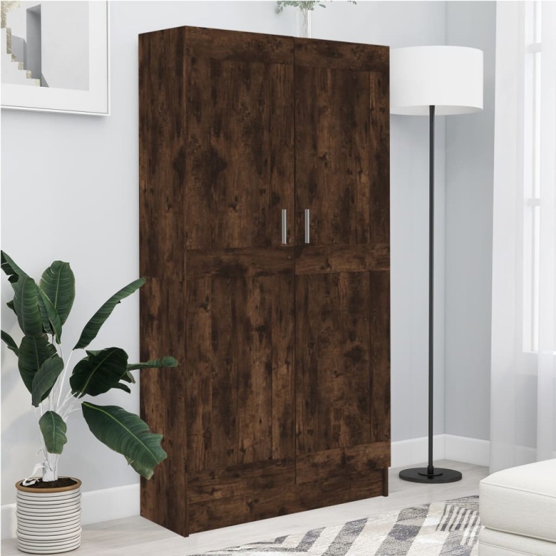 Libreria Rovere Fumo 82,5x30,5x150 cm in Legno Multistrato Libreria Rovere Fumo 82,5x30,5x150 cm in Legno Multistrato