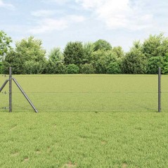 vidaXL Recinzione esagonale grigia 0.8 x 25m in acciaio