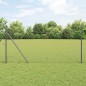 vidaXL Recinzione esagonale in filo con 7 pali 1x25 m grigio acciaio