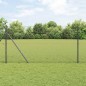 vidaXL Recinzione esagonale con 7 pali 1,2x25 m in acciaio grigio