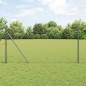vidaXL Recinzione Esagonale in Filo con 7 Post 1,2 x 25 m Grigio Acciaio vidaXL Recinzione Esagonale in Filo con 7 Post 1,2 x 25 m Grigio Acciaio