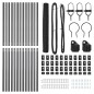 vidaXL Recinzione Esagonale in Filo con 7 Post 1,2 x 25 m Grigio Acciaio vidaXL Recinzione Esagonale in Filo con 7 Post 1,2 x 25 m Grigio Acciaio
