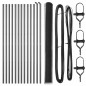 vidaXL Recinzione Esagonale Grigia 1.6x25 m in Acciaio vidaXL Recinzione Esagonale Grigia 1.6x25 m in Acciaio
