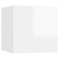 Set Mobile TV 5 pz Bianco Lucido in Truciolato Set Mobile TV 5 pz Bianco Lucido in Truciolato