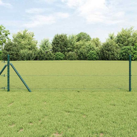 vidaXL Recinzione Esagonale Grigia 0.6x50 m in Acciaio
