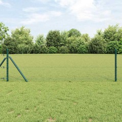 vidaXL Recinzione Esagonale Grigia 0.8x50 m in Acciaio