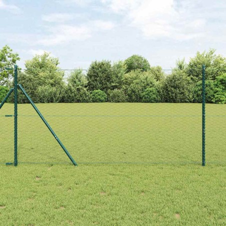 vidaXL Recinzione esagonale grigia 1,2x50 m in acciaio