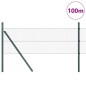 vidaXL Recinzione esagonale grigio 0,4 x 100 m in acciaio