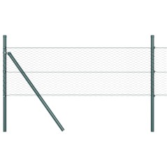 vidaXL Recinzione esagonale grigio 0.4x100 m in acciaio