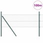 vidaXL Recinzione esagonale grigio 0.4x100 m in acciaio