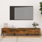 Mobile TV Rovere Fumo 150x34,5x30 cm in Legno Multistrato Mobile TV Rovere Fumo 150x34,5x30 cm in Legno Multistrato