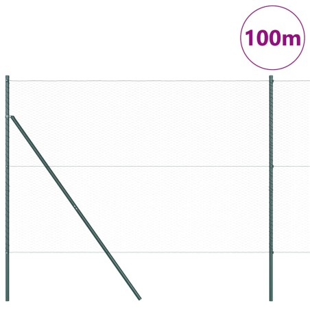 vidaXL Recinzione esagonale grigia 1.5x100 m in acciaio
