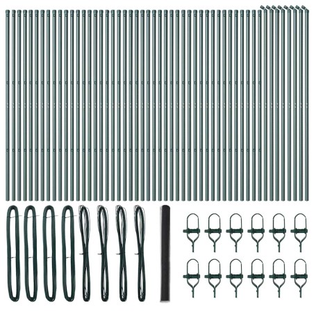 vidaXL Recinzione Esagonale Grigio 1.6x100 m in Acciaio