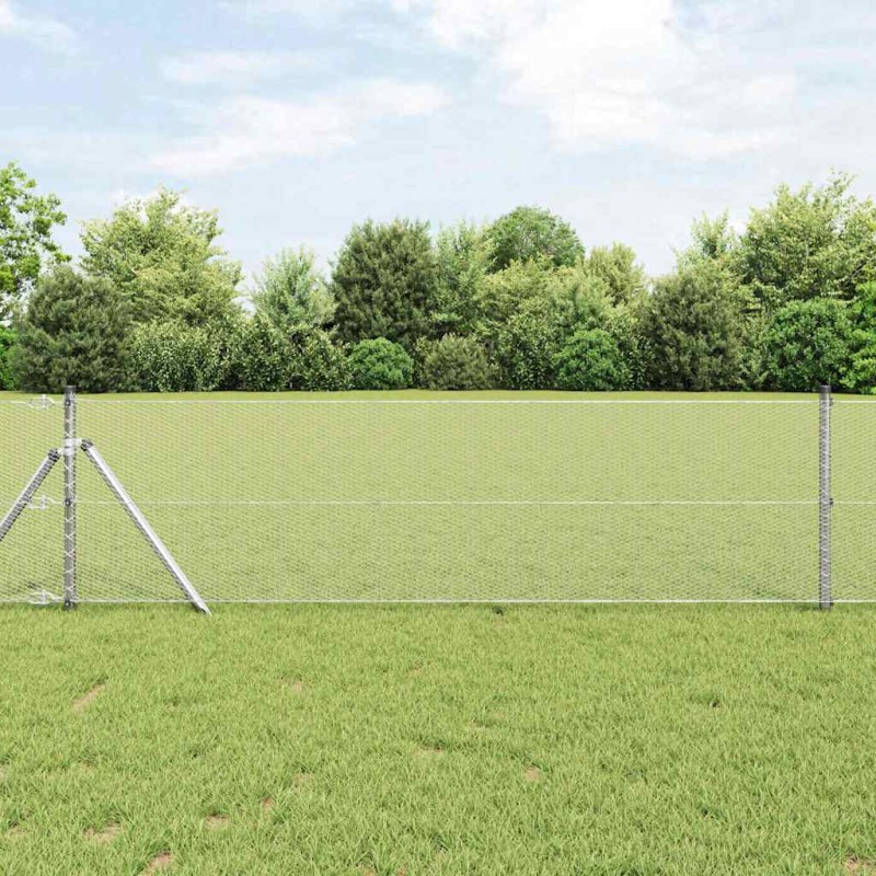 vidaXL Recinzione Esagonale 0,6x10 m in Acciaio Zincato