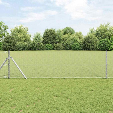vidaXL Recinzione Esagonale 0,6x10 m in Acciaio Zincato