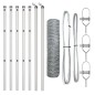 vidaXL Recinzione Esagonale 0.8x10 m in Acciaio Galvanizzato