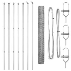 vidaXL Recinzione Esagonale 1x10 m in Acciaio Zincato