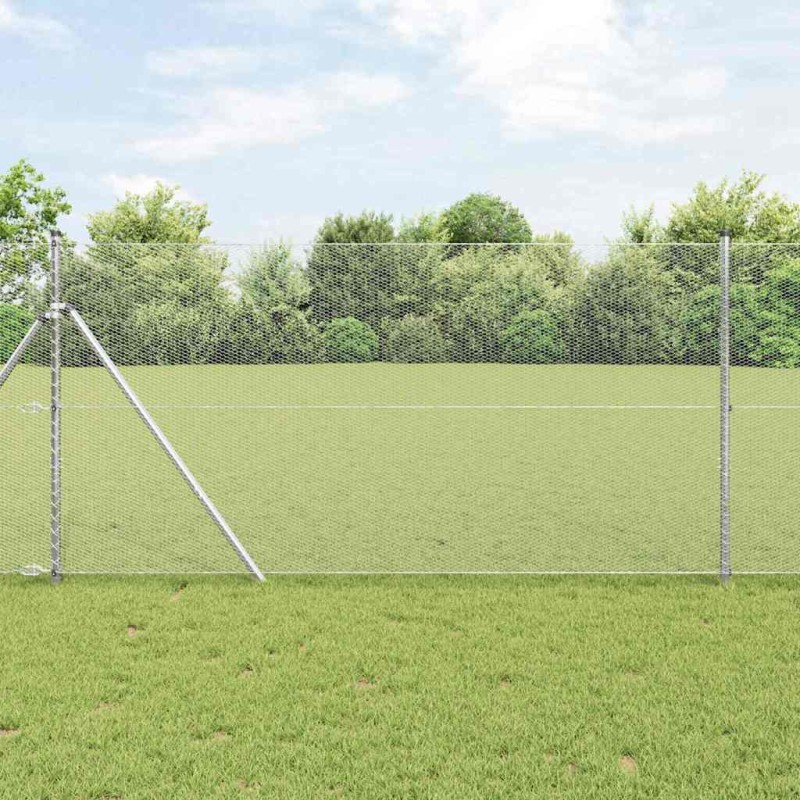 vidaXL Recinzione Esagonale 1.2x10 m in Acciaio Zincato