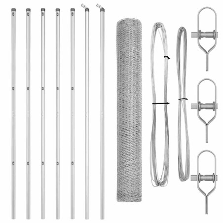 vidaXL Recinzione Esagonale 1.2x10 m in Acciaio Zincato