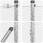 vidaXL Recinzione Esagonale 1.2x10 m in Acciaio Zincato