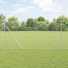 vidaXL Recinzione esagonale 1.2x10 m in acciaio zincato
