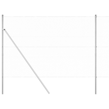 vidaXL Recinzione Esagonale 1,5x10 m in Acciaio Zincato