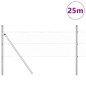 vidaXL Recinzione Esagonale con 13 pali, argento, 0.5 x 25 m in acciaio zincato