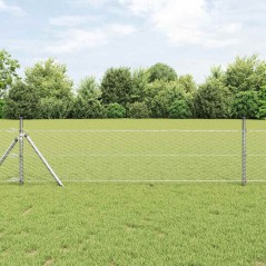 vidaXL Recinzione Esagonale 0,6 x 25 m in Acciaio Zincato