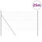 vidaXL Recinzione Esagonale con 7 Posti 1,2x25 m in Acciaio Argento