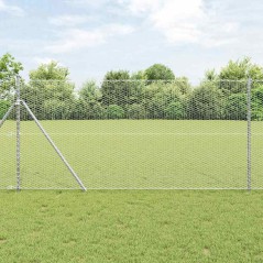 vidaXL Recinzione Esagonale 1.4 x 25 m in Acciaio Galvanizzato