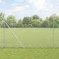 vidaXL Recinzione esagonale con 7 pali 1,5x25 m in acciaio argentato