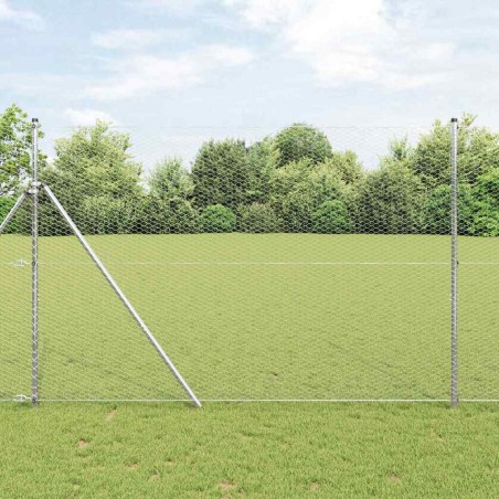 vidaXL Recinzione Esagonale 1,6 x 25 m in Acciaio Zincato