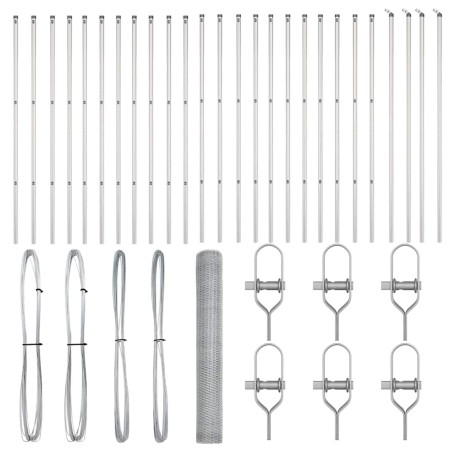 vidaXL Recinzione Esagonale 1.2x50 m in Acciaio Galvanizzato