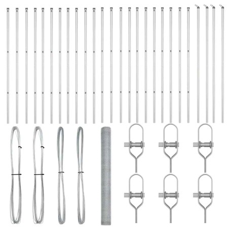vidaXL Recinzione Esagonale 1.6x50 m in Acciaio Galvanizzato
