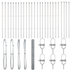 vidaXL Recinzione Esagonale 1.6 x 50 m in Acciaio Galvanizzato